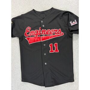 MIT Engineers Authentic Player Issue Stitched Baseball Jersey (Men's XL) Black